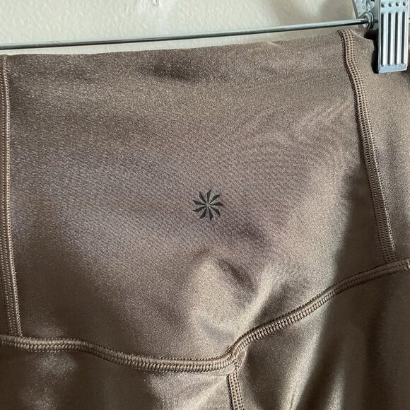 Athleta Women XS Coffee House Stretch Ultra High Rise Elation Shine Tight - Picture 9 of 12